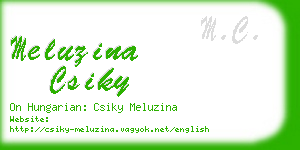 meluzina csiky business card